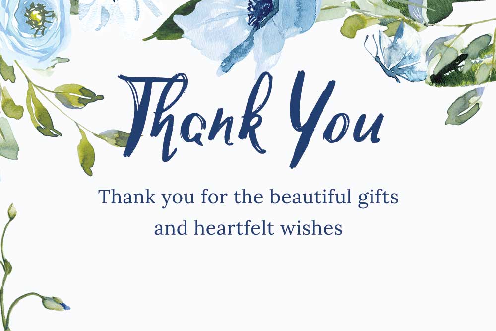 Baby Shower Thank you cards - Sky theme