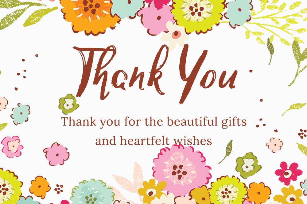Baby Shower Thank you cards - Spring Theme