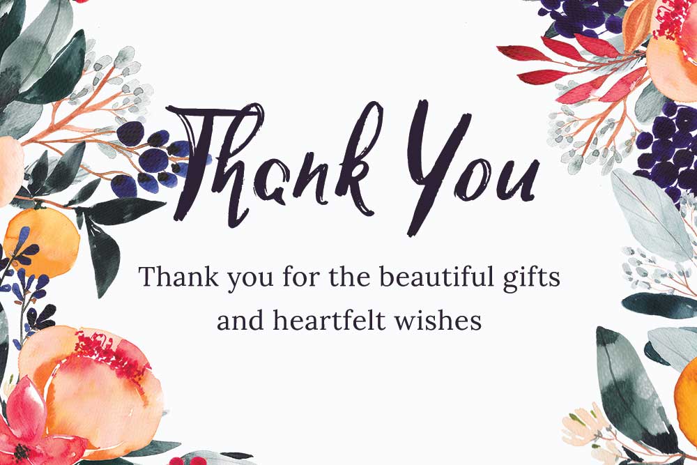 Baby Shower Thank you cards - Summer Theme
